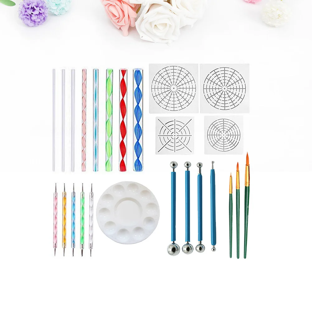 

25pcs Graffiti Craft Tool Embossing Stylus Set Double-Ended Metal Ball Tip For Tracing Drawing Clay Sculpture Cake Decoration
