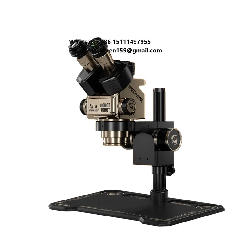 

MECHANIC ROBOT 7060T-TG Trinocular Stereo Microscope 7X-60X Continuous Zoom WF10X25 for Mobile Phone Repair Microscope Tools