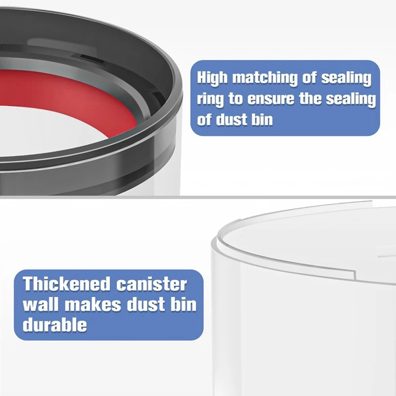 Tempat Sampah pengganti dan Filter untuk Dyson V11 V15 SV14 SV15 SV22 ember pengumpul debu Aksesori Penyedot Debu