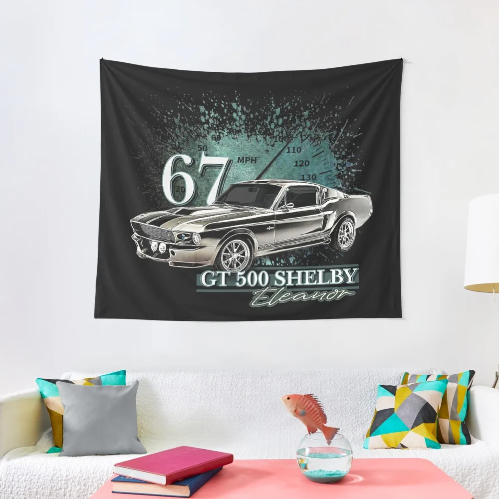 1967 67 Ford Shelby 500 Mustang Muscle car Hot Rod Art Tapestry Anime Decor Decoration Wall Wall Hanging Decor Tapestry