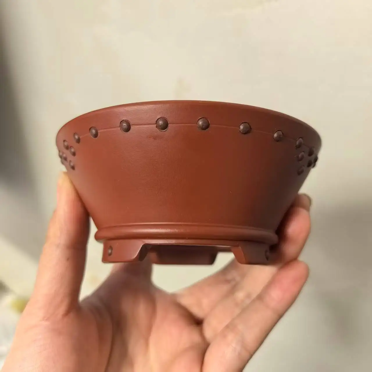 

High quality Yixing clay bonsai pot Round drum style