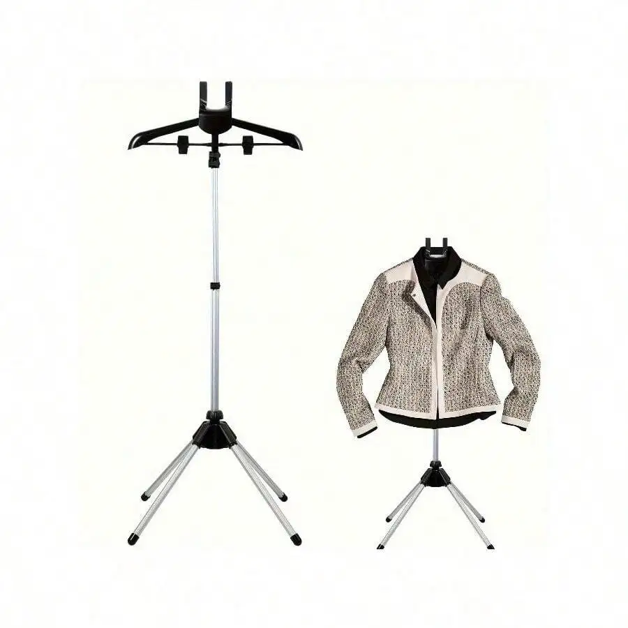Adjustable Tripod Garment Steamer Stand, Foldable Height Extendable Clothes Hanging Rack, 360° Rotatable Hanger For Ironing Clot