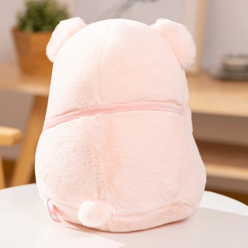 Mochila simulada de dibujos animados, conejito, cerdo rosa, juguetes de peluche, decoración del hogar, regalo de cumpleaños, tela suave de alta calidad, peluche, almohada de muñeca cálida