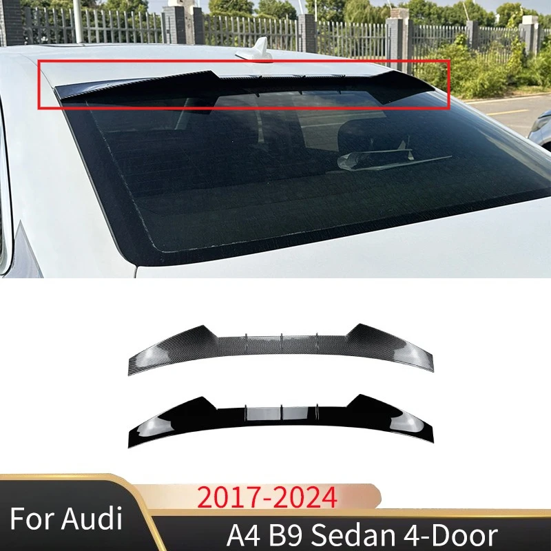 

For Audi A4 B9 Sedan 4-Door 2017-2024 Rear Roof Trunk Spoiler Wing Air Deflector Dam Tail Tuning Car Body Kit Tuning Accessories
