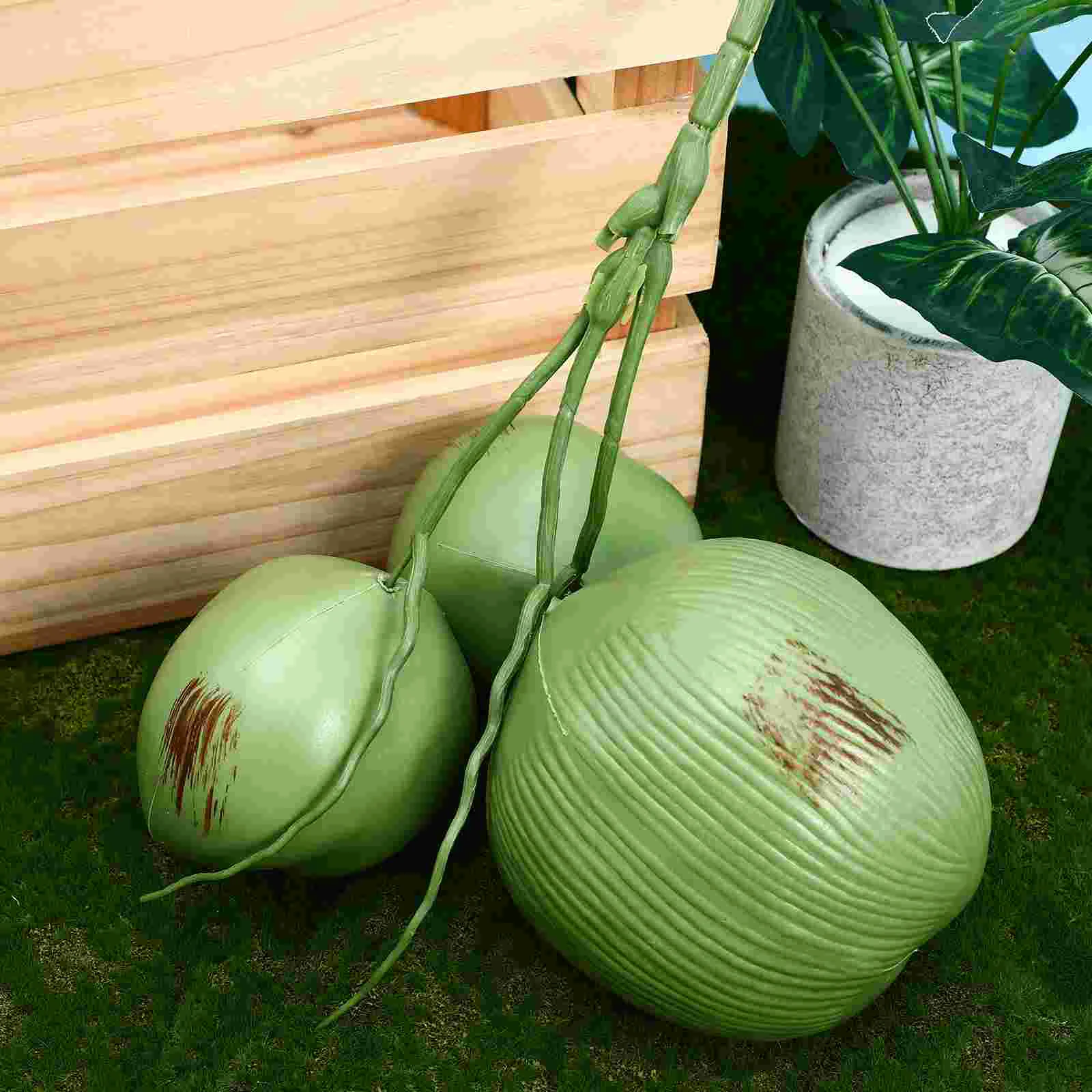 Artificial Coconut Cocos Decoration Fruit Car Farmhouse Decorations Simulated Creative Ornament Model