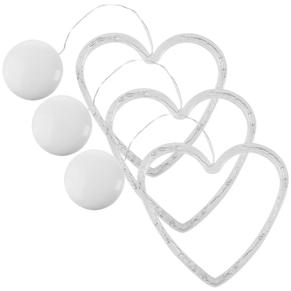 

3Pcs Heart Shape Window Lights Valentines Day Decorations Suction Cup Romantic LED Indoor Valentine Lights Valentines Day Decor