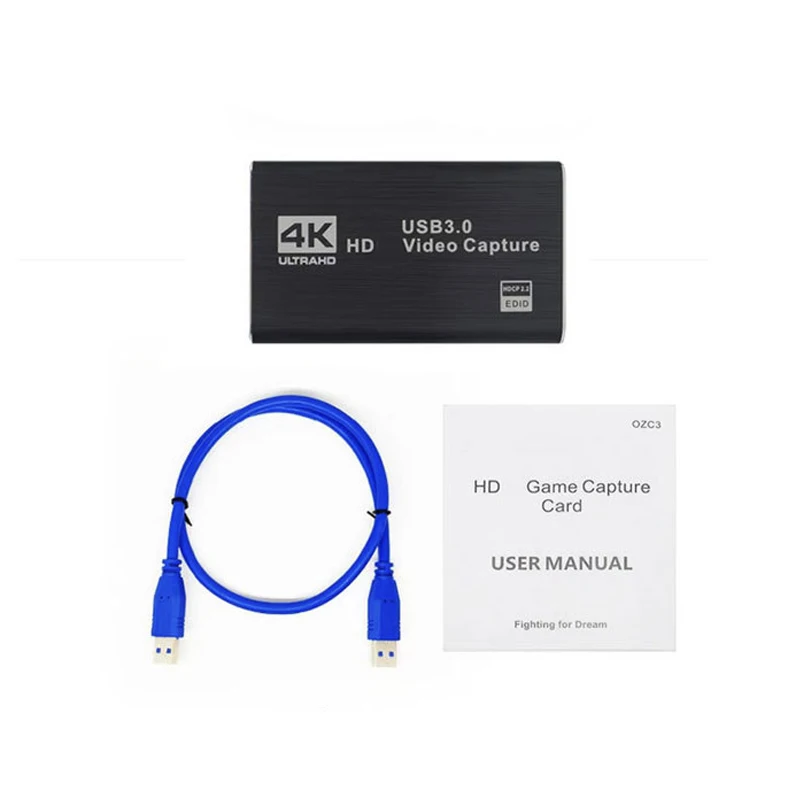 Scheda di acquisizione Video USB 3.0 4K compatibile con HDMI 1080P 60Hz HD videoregistratore Grabber per PS4 OBS registrazione di giochi Live Streaming