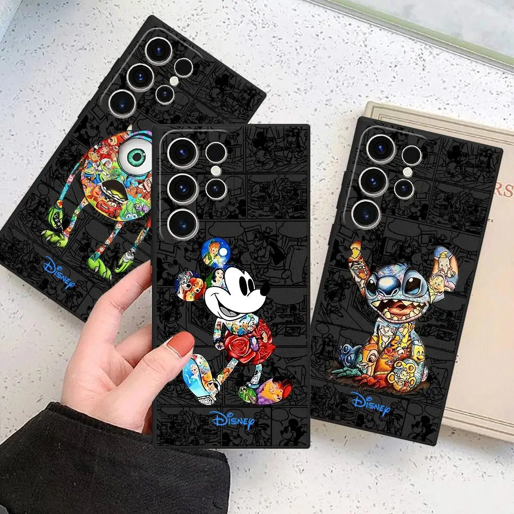 Retro Disney Mickey Stitch Case for Samsung Galaxy S23 Ultra S21 S22 Plus S20FE S10 Note 20Ultra 10 Plus S21 S8 Soft Cover