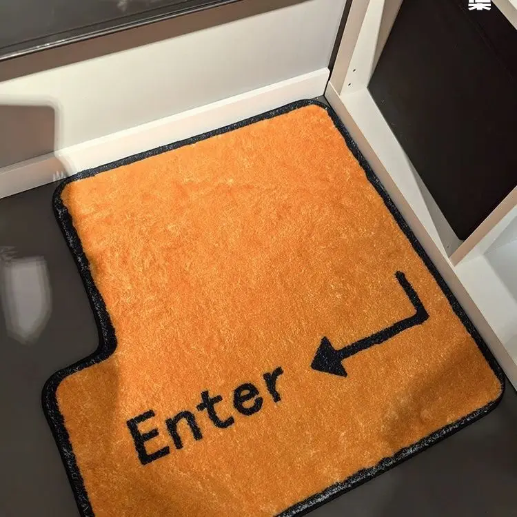 Special-shaped Irregular Bedside Carpet Keyboard Enter Living Room Bedroom Boys Ins Wind Retro velvet Foot Floor Mat