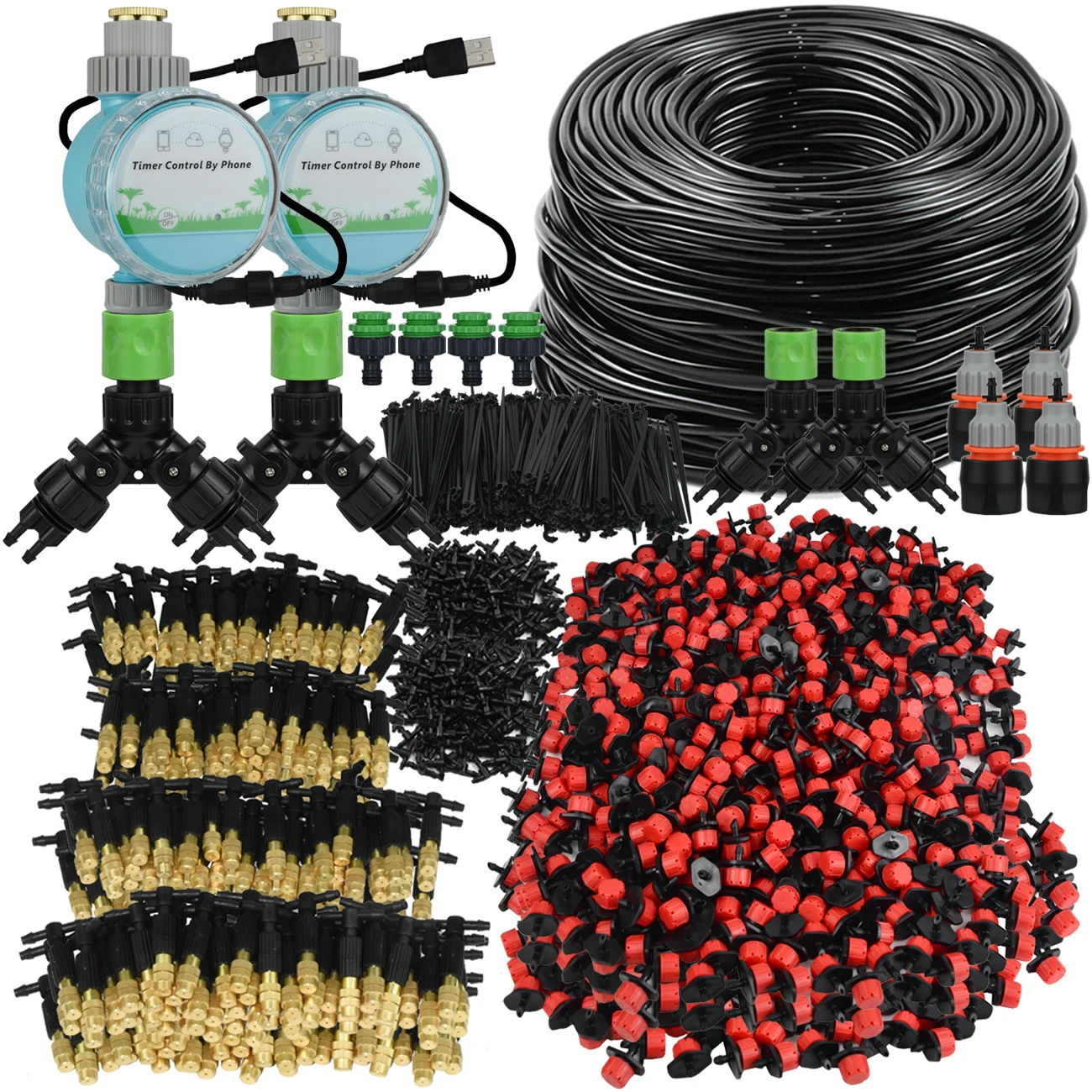 

KESLA DIY 5M-50M Automatic Watering System Kit Wireless Micro Drip Irrigation Kit Mist Spray Cooling for Garden Potted Plant