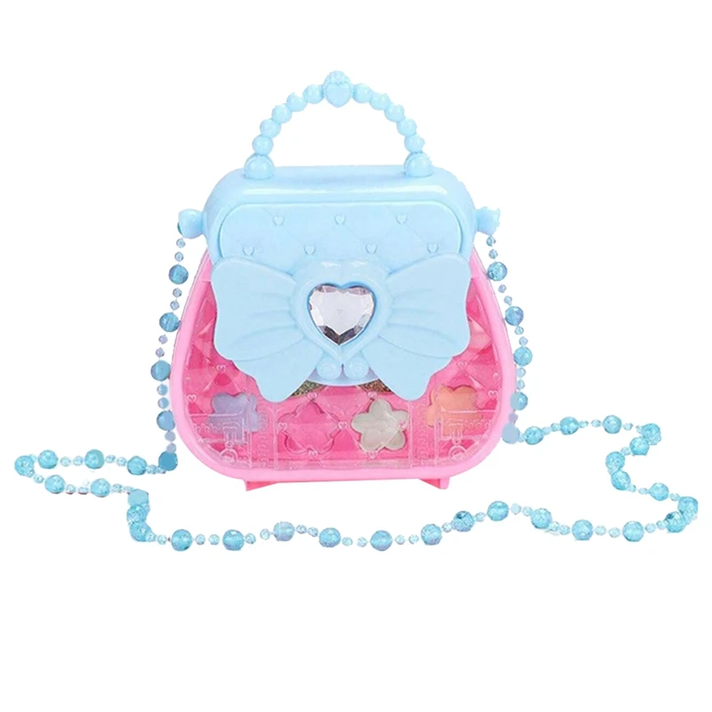 Jouet de beauté lavable pour enfants, trousse de maquillage pour fille, petit sac, princesse, faire semblant de jouer avec un ensemble de maquillage