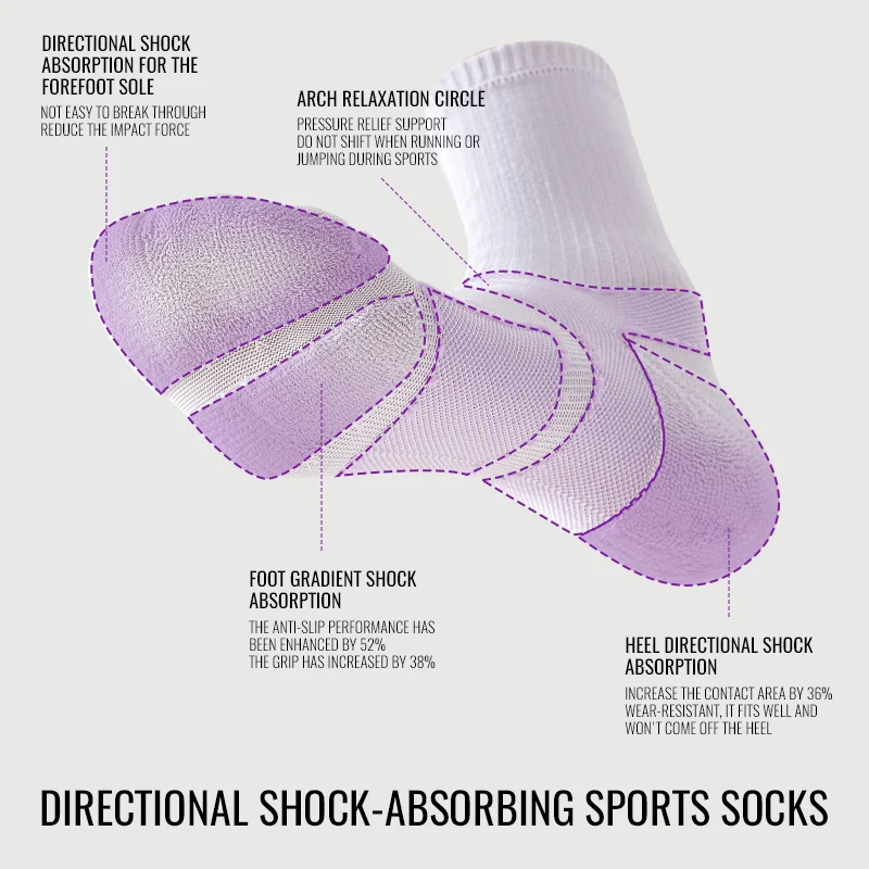 MiiOW Marathon Athletic Socks Running Tennis Basketball Badminton Moisture Wicking Thick Terry Cushioned Elite Sports Crew Sock