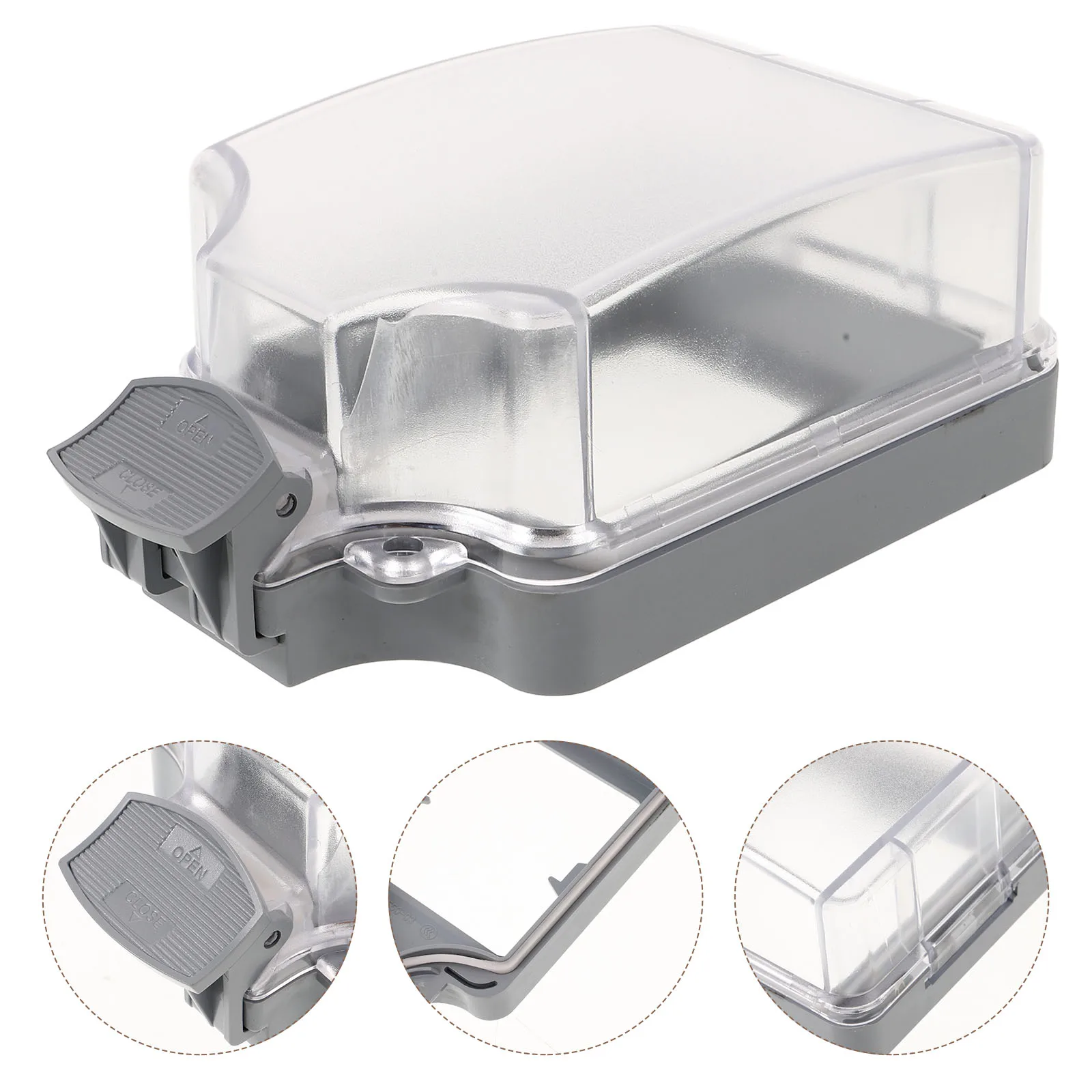 

Weatherproof Electrical Outlet Outdoor Waterproof Socket Box Splash Proof Patio Garage Use Pp Abs Material