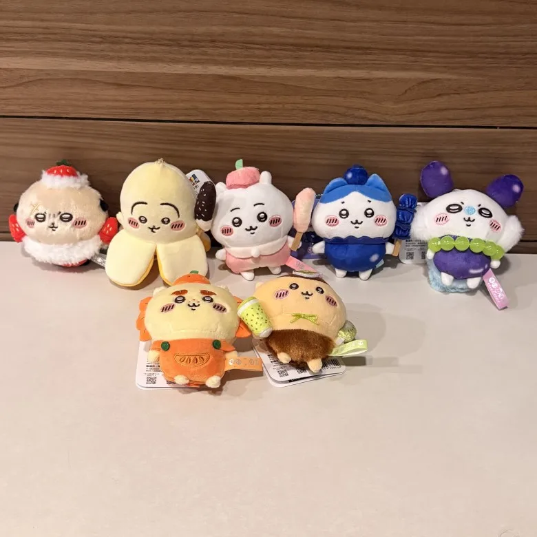 

Cartoon Chiikawa Plush Fill Doll Fruit Themed Cute Series Keychain Backpack Accessories Car Key Pendant Holiday Present Friend﻿
