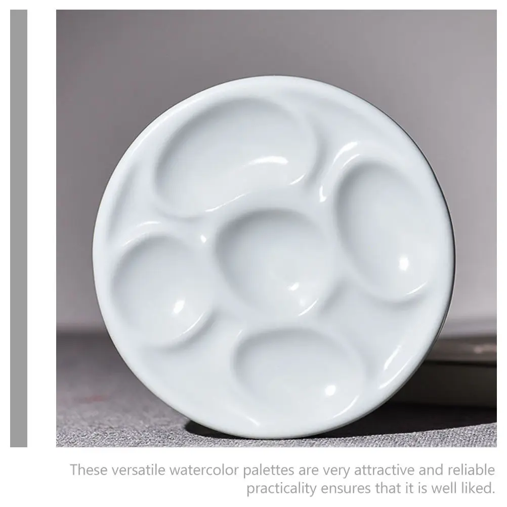 

Керамическая палитра для смешивания акварельных красок для художников, студентов, детей, для творчества и рисования, удобное хранение