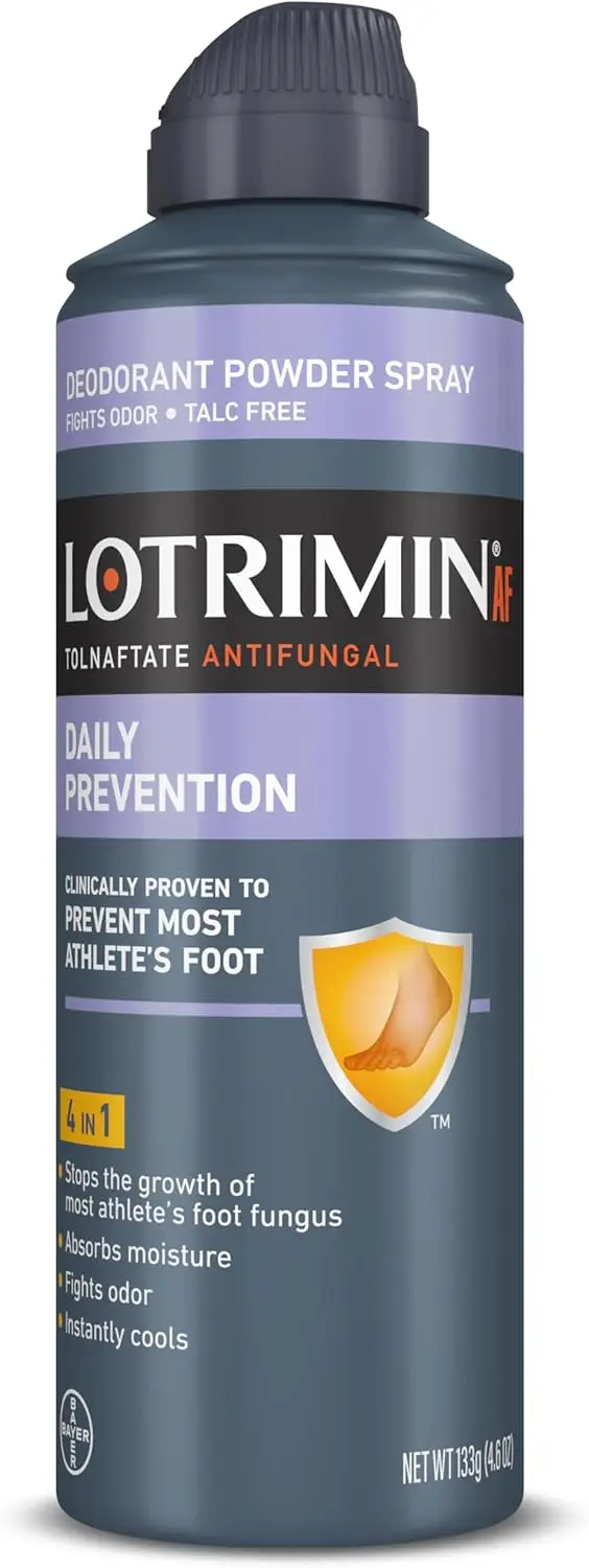 

Дезодорирующий спрей-пудра для предотвращения грибка стопы у спортсменов, 4,6 унции - ежедневное использование для свежести ног