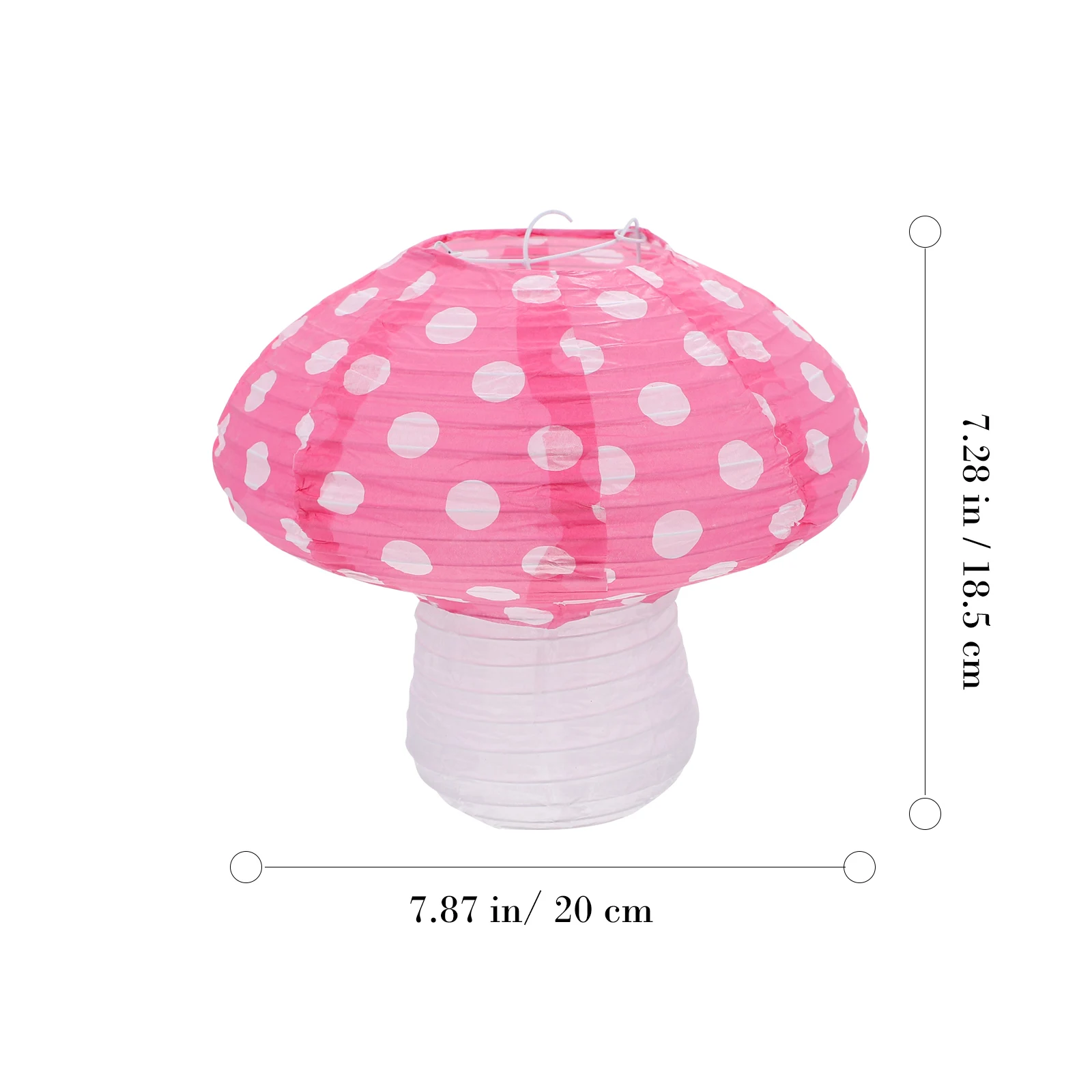 

4pcs Paper Lanterns Mushroom-Shaped Creative Hanging Party Decoration Props Durable Reusable Bright Color Festival Scene