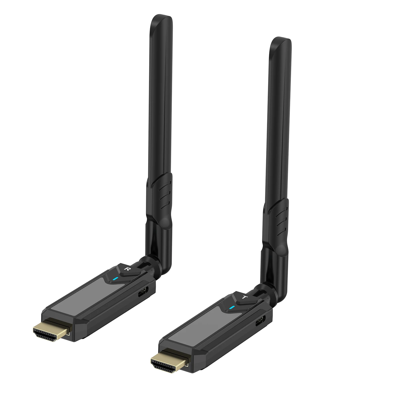Bezprzewodowy przedłużacz HDMI 1x1 1x2 1x4, adapter dongle nadajnika i odbiornika, do współdzielenia ekranu z kamerami, laptopami, telewizorami i monitorami. — zdjęcie produktu 7