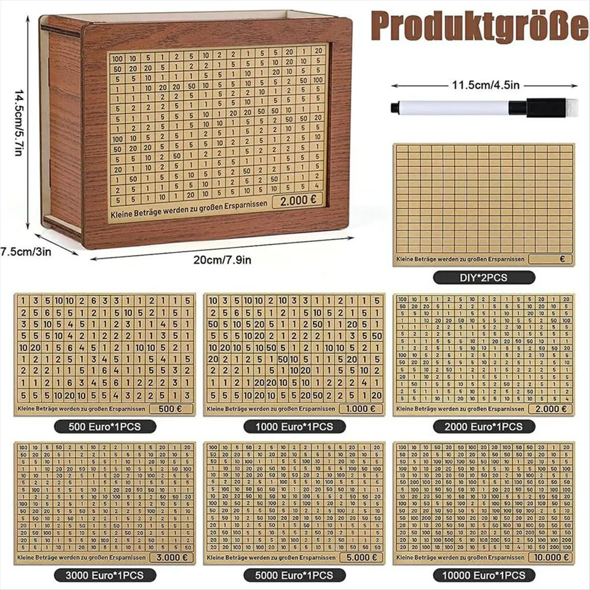2026 Trend  Money Box with Reusable Small Financial Management Non- Wood Wooden Money Box Box with Saving Odorless A