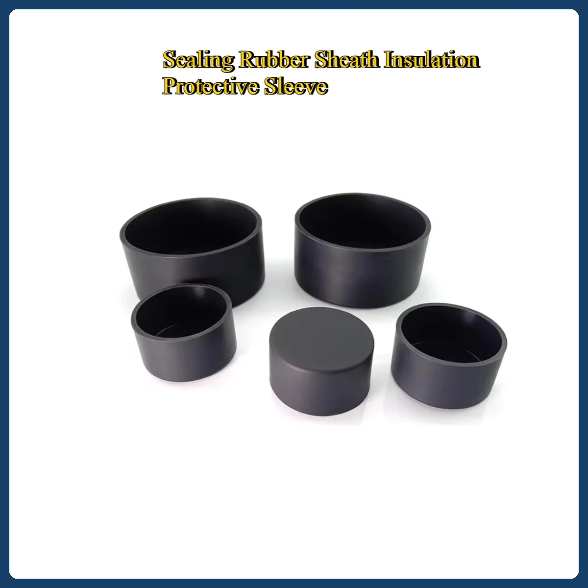 Black Silicone Pipe Cap/Sealing Rubber Sheath Insulation Protective Sleeve / Steel Pipe Outer Diameter Protective Cap