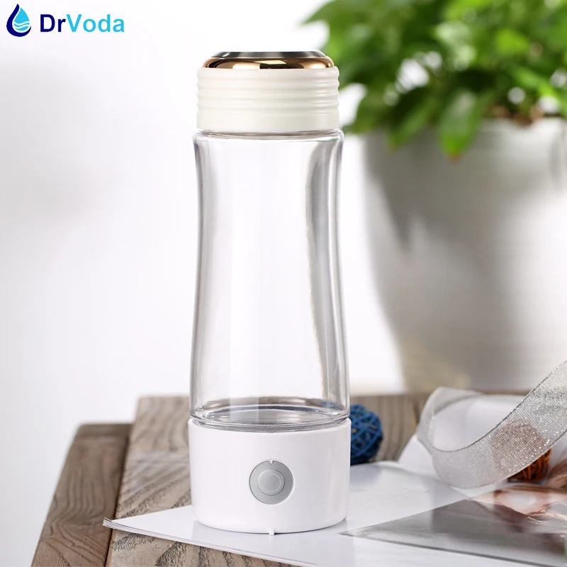 400ml Dissolved Molecular Hydrogen Infused water bottle glass cup Portable Hydrogen Inhaler Water Ionizer H2 Booster