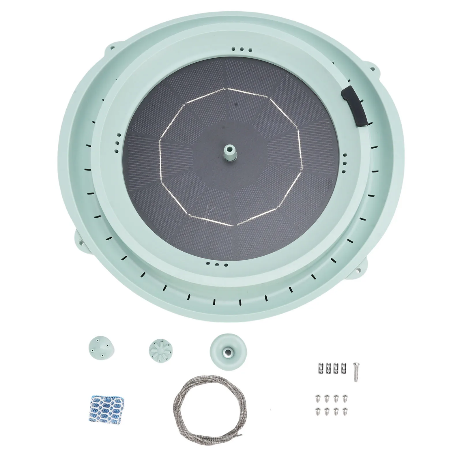 

Solar Bird Bath 2L Capacity Live Water Circulation Solar Fountain Bird Bath Feeder Bowl with Hanging Rope Outdoor Bird Bath