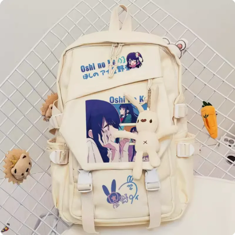 OSHI NO KO Hoshino Ai Anime Mochila Escolar, Bolsa de Viagem para Menino, Mochila Escolar Adolescente, Grande Capacidade