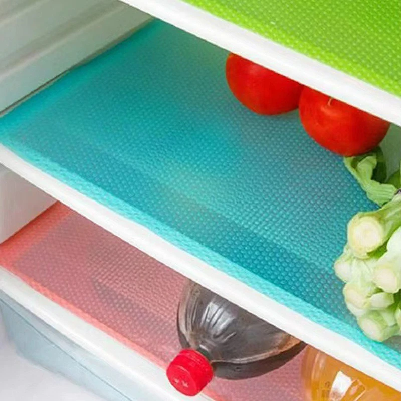 10Pcs EVA Fridge Mat Antifreeze Moisture Proof Mildew Proof Cabinet Liner Cuttable Anti Dirty Refrigerator Pad