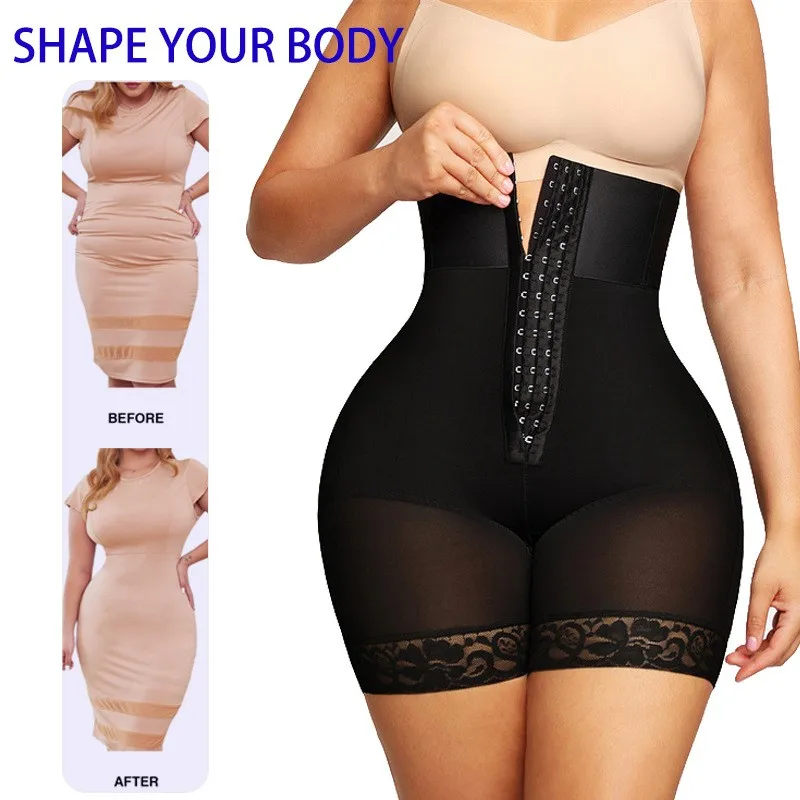 

Summer Women's Clothing High Waist Tummy Butt Lifting Sexy Underwear Nylon Thin Slimming Briefs