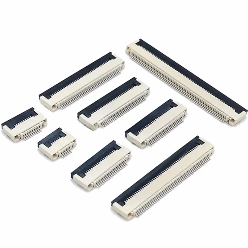 10pcs 0.5mm/1.0mm Pitch Under Clamshell Socket Fpc Ffc Flat Cable Connector 4p 5p 6p 8p 10p 12p 14p 16p 20p 22p 24p 30p 34p