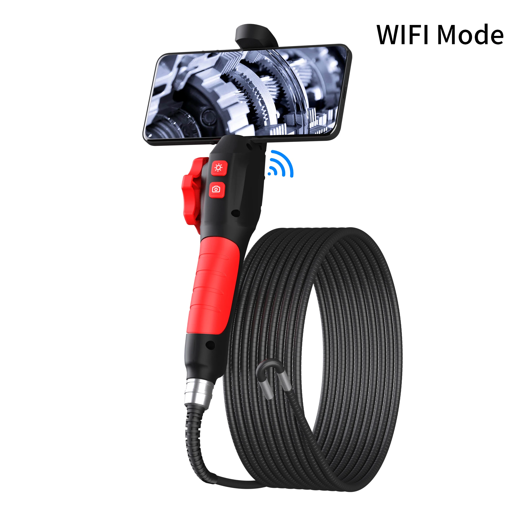 6mm WIFI Endoscope 2MP 2Way Articulate 180Degree Steering Rotation Steering Industrial Endoscope Inspection Microscope Camera