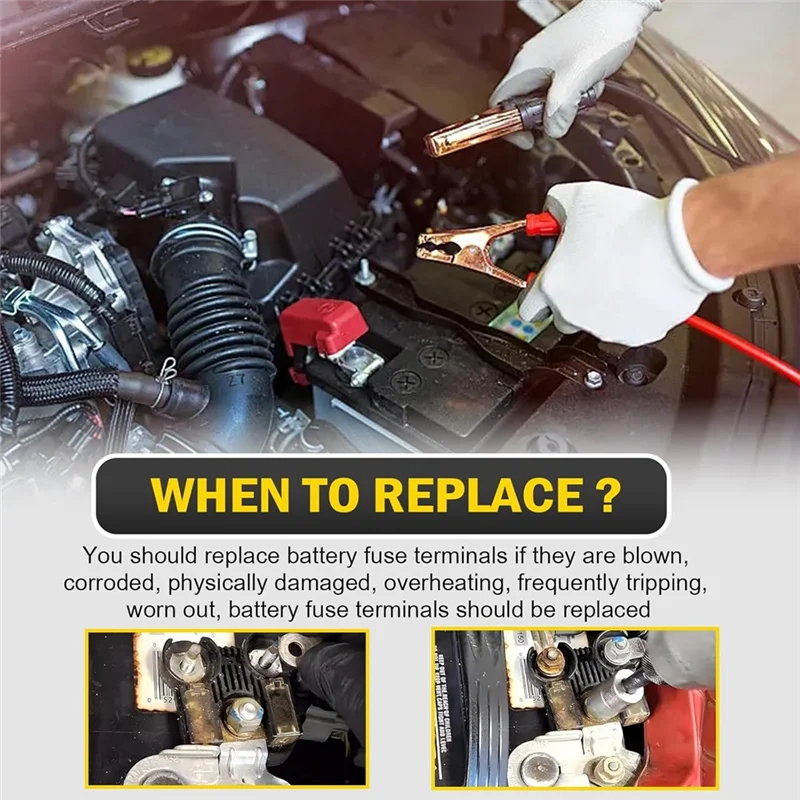 

Battery Fuse And Positive & Negative Battery Terminal Clamps Replace AL3Z-14526-AA ( 125A/250A ) For Ford F150 2011-2014