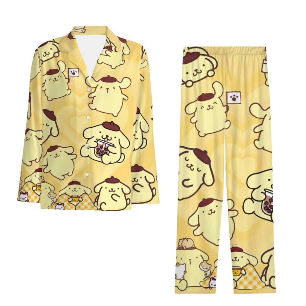 Sanrio Pompompurin_YA4WI9 Printed Pajamas Men or Women | Cute Pajama Sets | Elegant Lounge Wear for Women | Soft Clothing