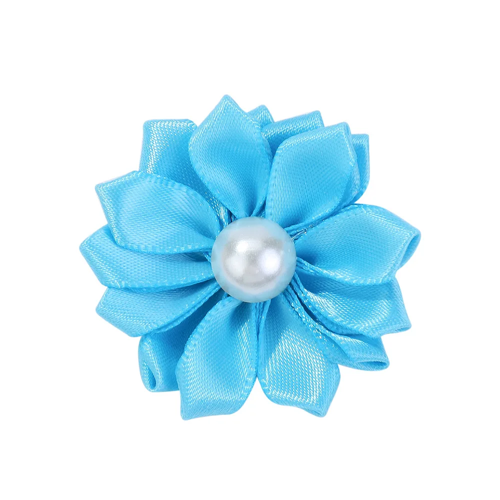 50/100pcs Pet Dog Cute Hair Bows with Pearl Flowers Ribbon Bows Dog Hair Accessory Small Dog Grooming Bows Pet Supplies