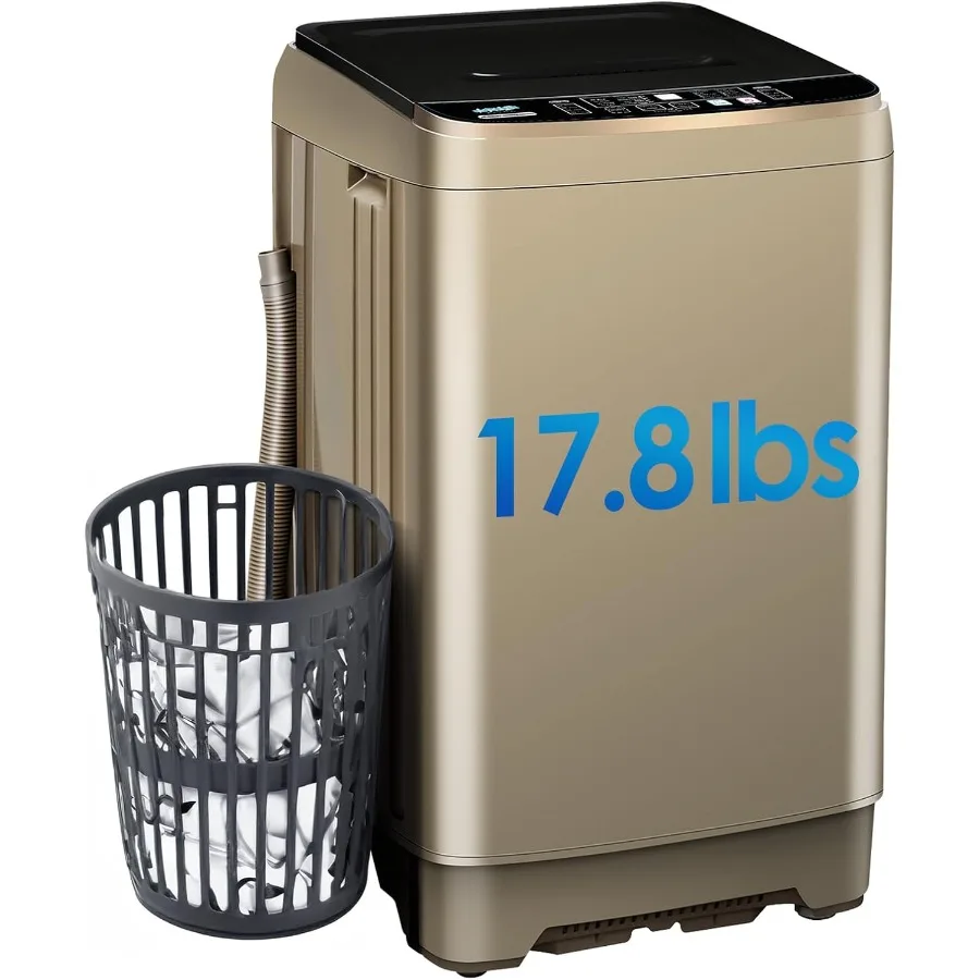 

Portable Clothes Washing Machines 17.8LBS Full Automatic Washer and Spinner Combo with 10 Programs and 8 Water Levels Compact L
