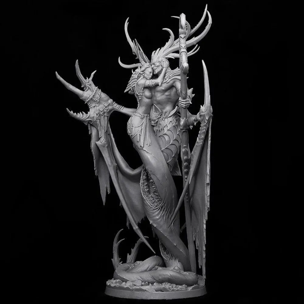 Desire Master Twins Resin Model Fantasy Theme Mini Figurines DIY Coloring Self-assembly Miniatures Decoration Crafts