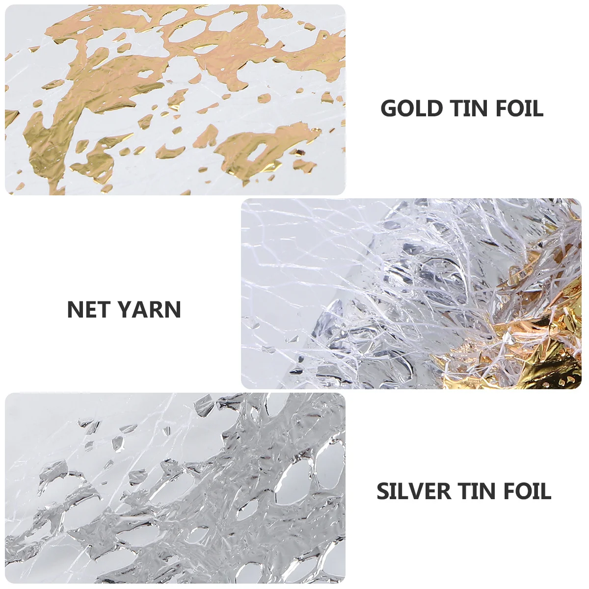 

Box Gold Silver Foil Mesh Gauze DIY Manicure Decoration Nail Art Supplies Natural Artificial Nails DIY Nail Art Accessories