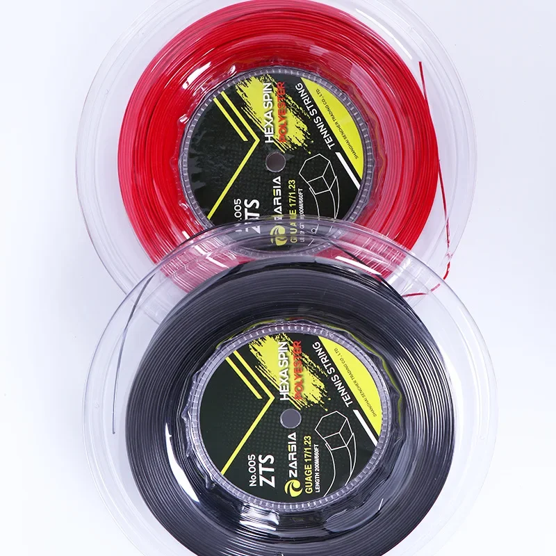 ZARSIA Hexagon Tennissaiten Langlebige Hex-Polyester-Schlägersaite 1,23MM 200M 1 Rolle – Detail 1