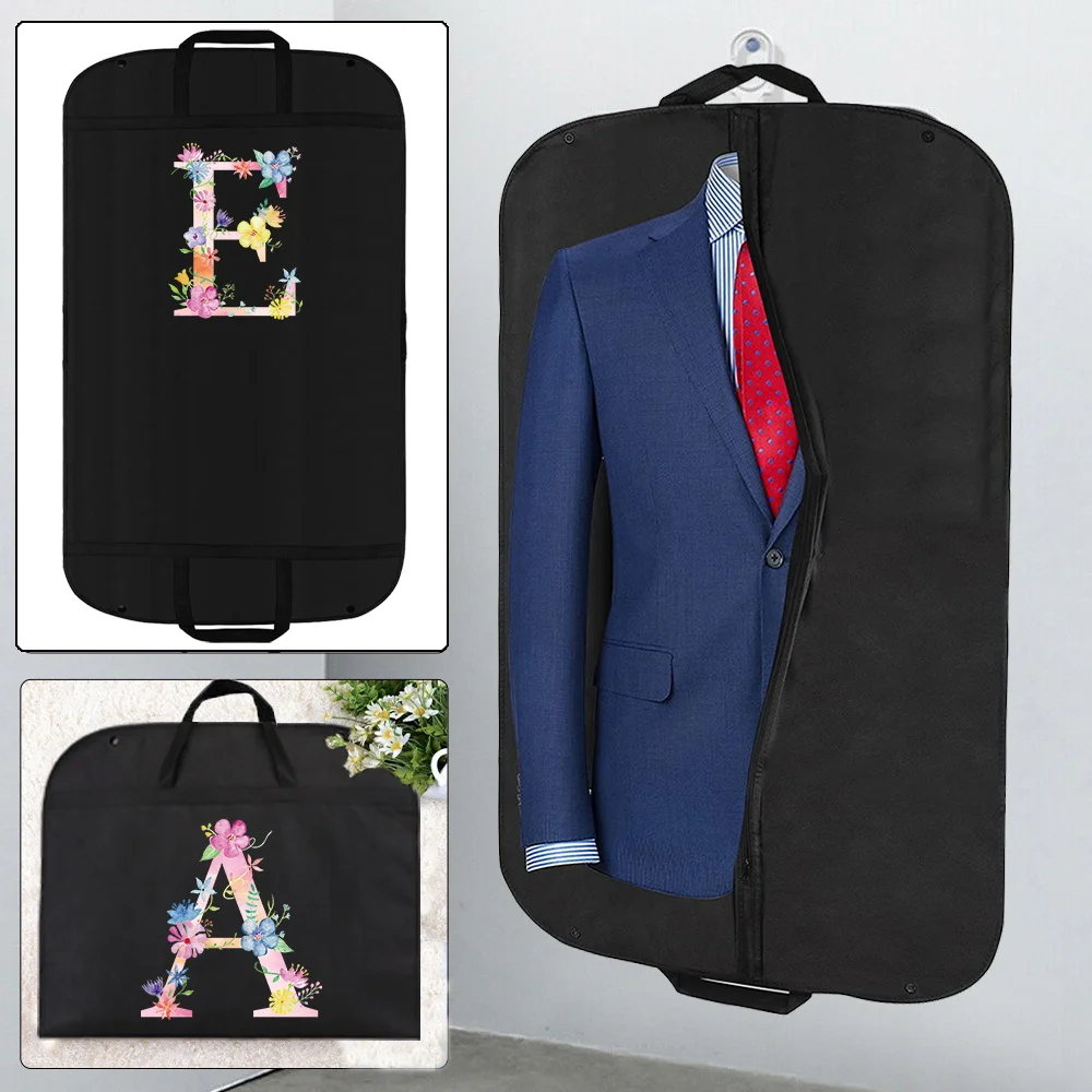 Suit Dress Clothing Covers Dust Cover Wedding Suit Coat Storage Bag Pink Letter Printing Garment Bags Hanging Clothes Organizer