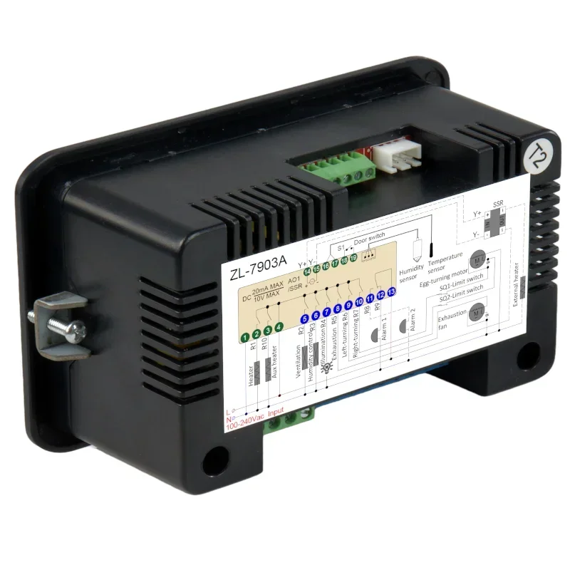 Imagem -03 - Lilytech Temperatura Automática e Umidade Incubadora Controlador Super Multifuncional 100240v ac Zl7903a Zl-7901a