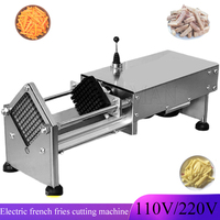 French Fries Cutter Commercial Electric Fruit  Vegetable Strip Automatic Cutting Sweet Potato Cucumber Push Bar Machine