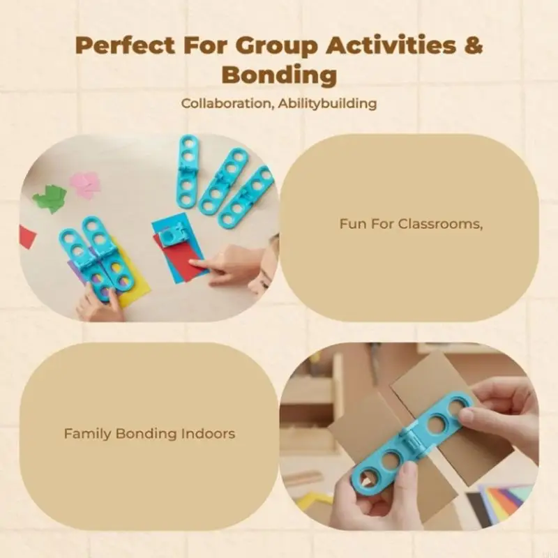 Pack of 5 Craft Hinges for Cardboard Construction Crafting Children Project with Full Open/Adjustable Design Safety Use A2UB