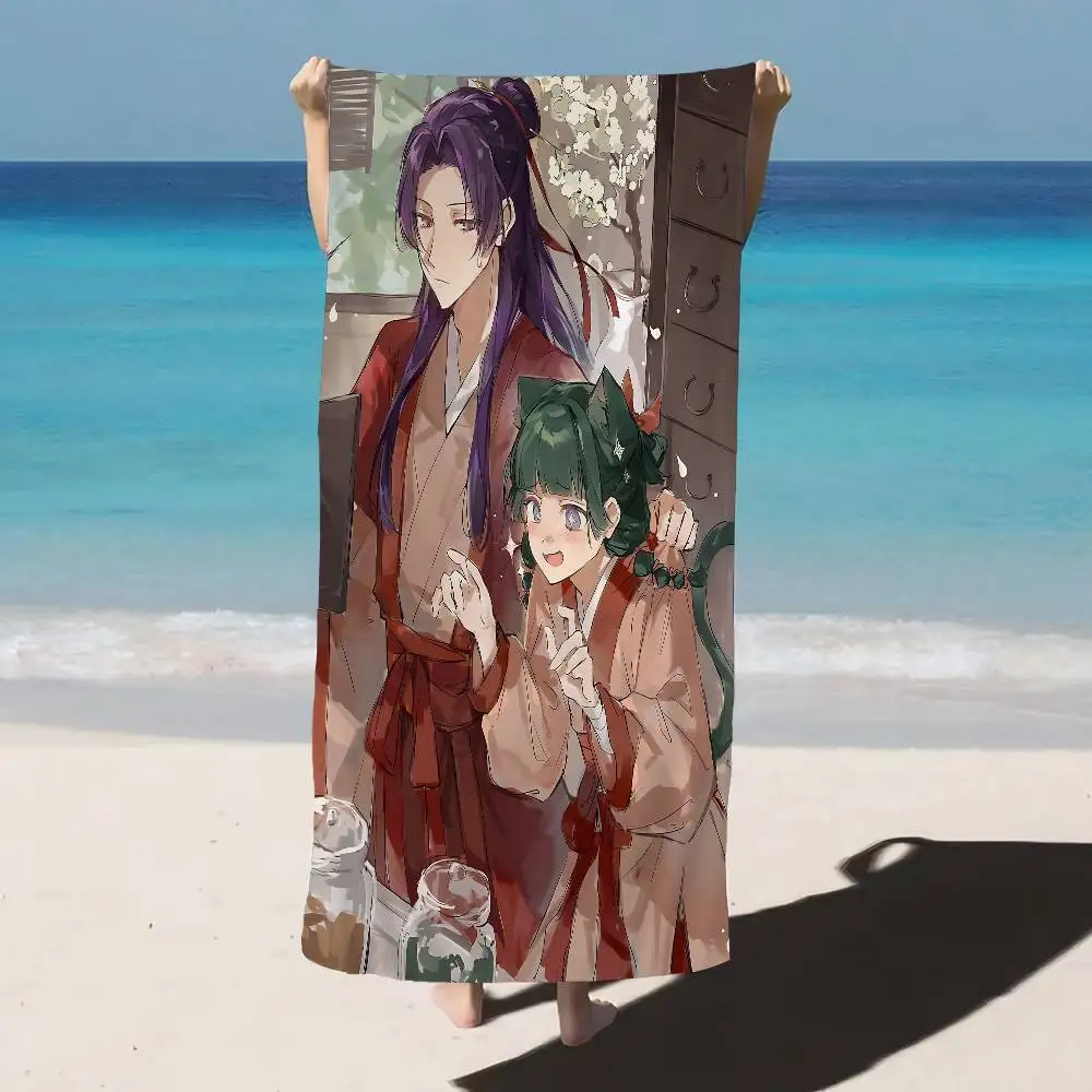 The Apothecary Diaries Anime Microfiber Blanket Quick Drying Beach Towels Oversized Printing Super Absorbent Pool Towel Blanket