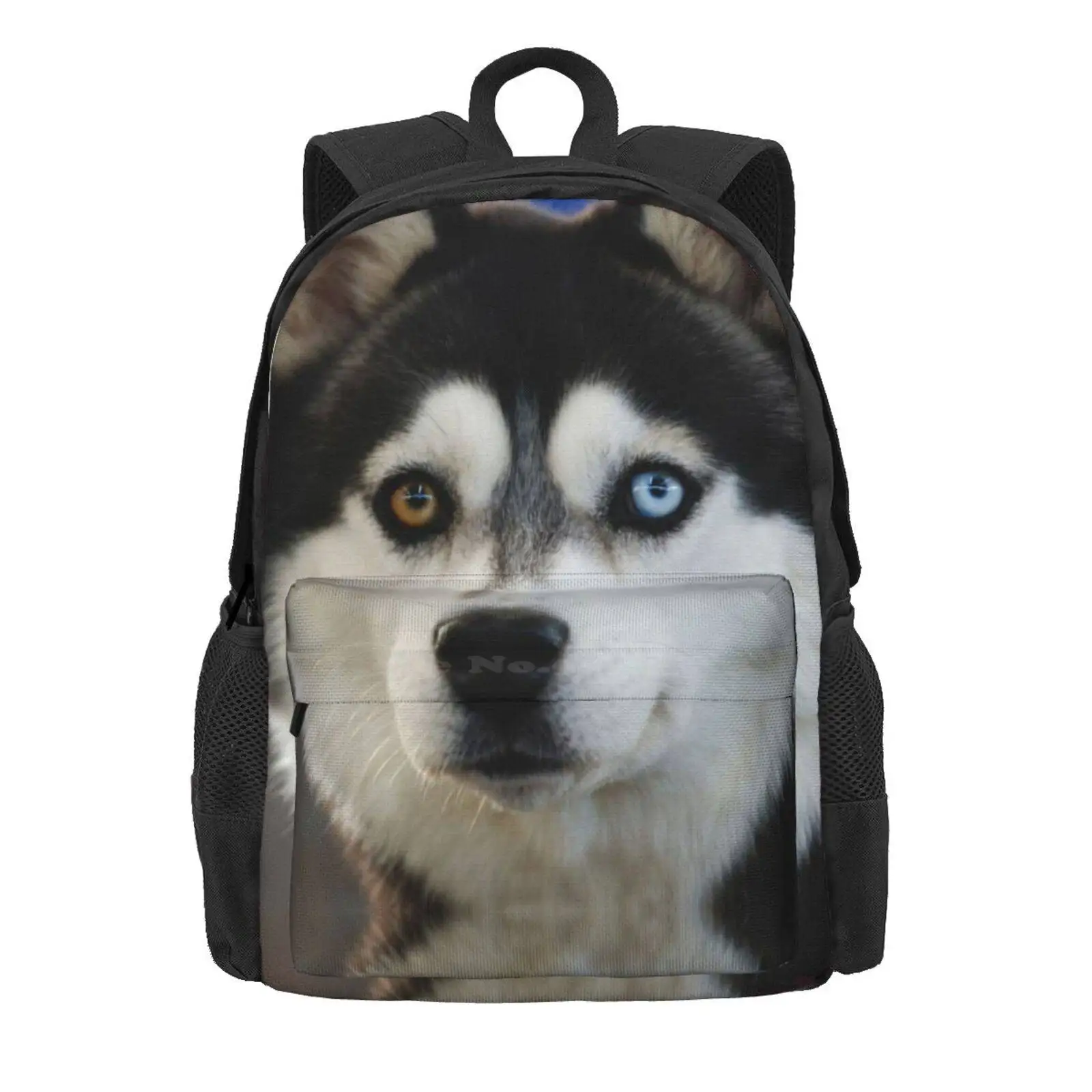 Siberian Husky Hot Sale Schoolbag Backpack Fashion Bags Eyes Fur Ozczecho Siberian Husky White Dog Portrait