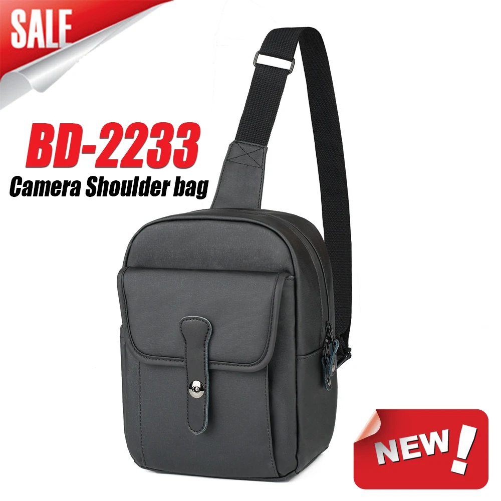 Besnfoto-Portátil Único Ombro Camera Bag com Capa de Chuva, Camera Crossbody, Fotografia Sacos para Canon, Nikon, Sony, BD-2233