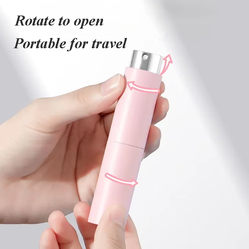 10ml Perfume Bottling Atomizer Frosted Liquid Container Macaron Rotary Oral Spray Bottle Portable Empty Bottle Refill Container