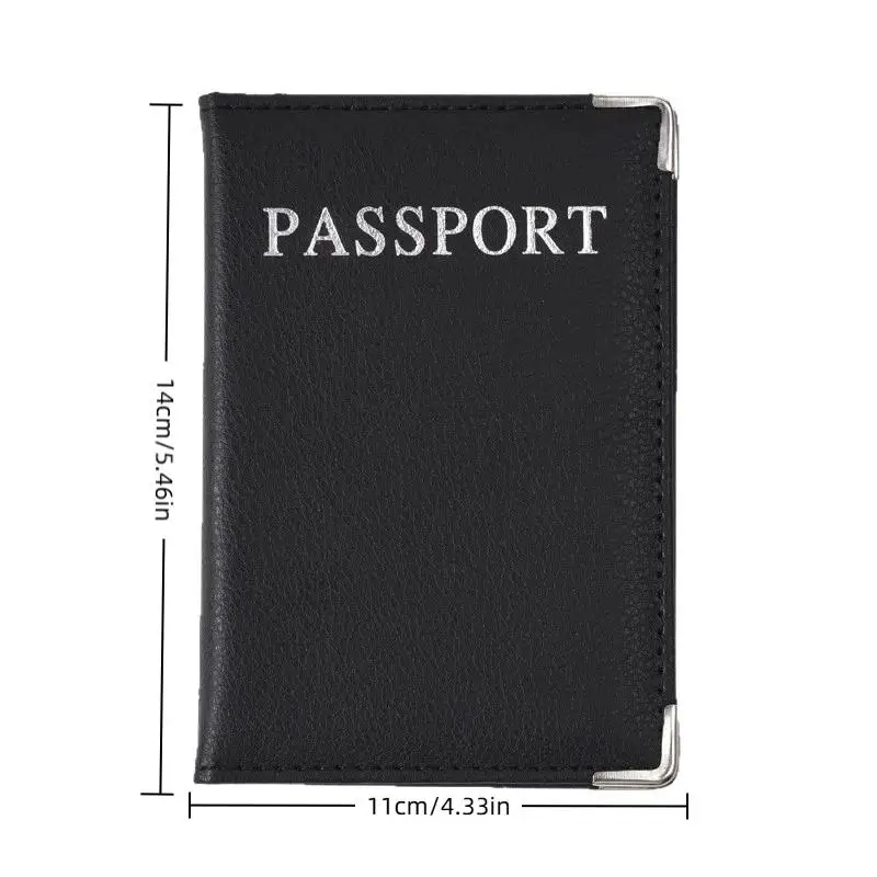 Passport Cover PU Leather Travel Passport Holder Protector Case Organizer Ticket Document Business Credit ID Cards Wallet