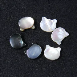 Cute Natural Shell Charms Cat Head Pendant Mother of Pearl Shell Cat Pendant For Jewelry Making DIY Bracelet Necklace Earrings