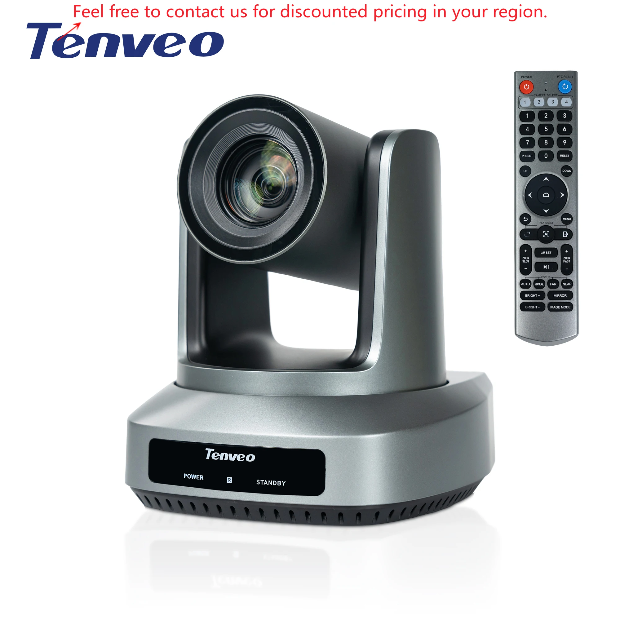 Tenveo 30x Zoom AI Auto Tracking PTZ Conference Camera With USB+HDMI+SDI+LAN IP Live Streaming POE Support For Church Education