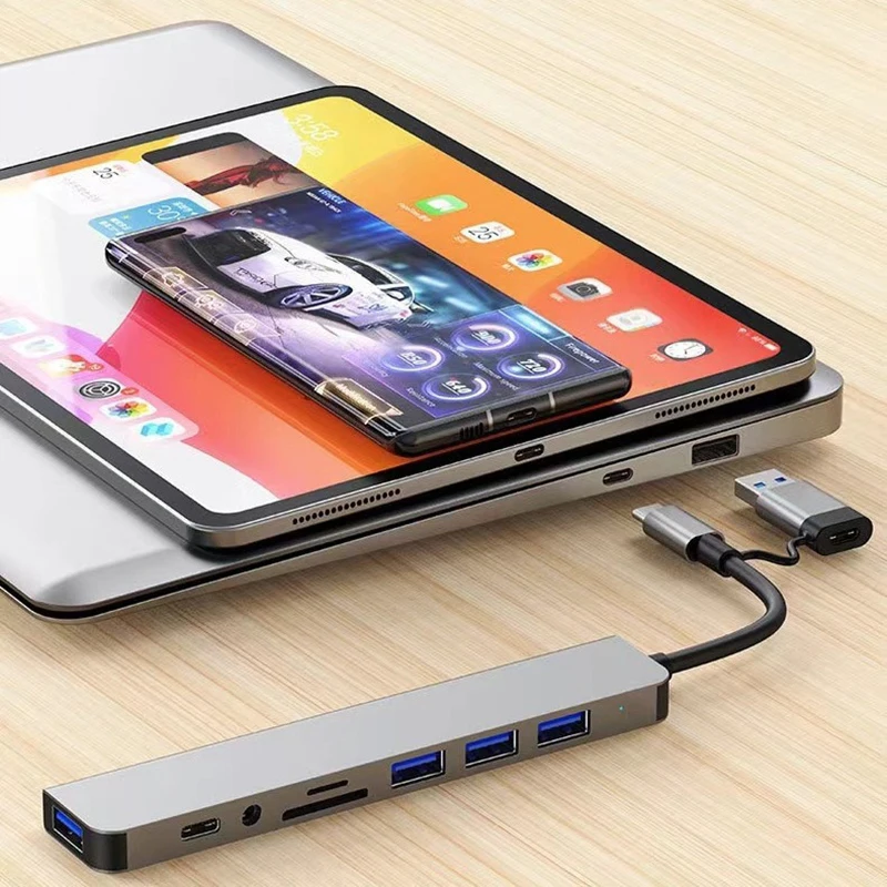 UTHAI  ZC-PY01 Laptop accessories USB type C docking station hub seven eight in one laptop tablet phone converter USB hub